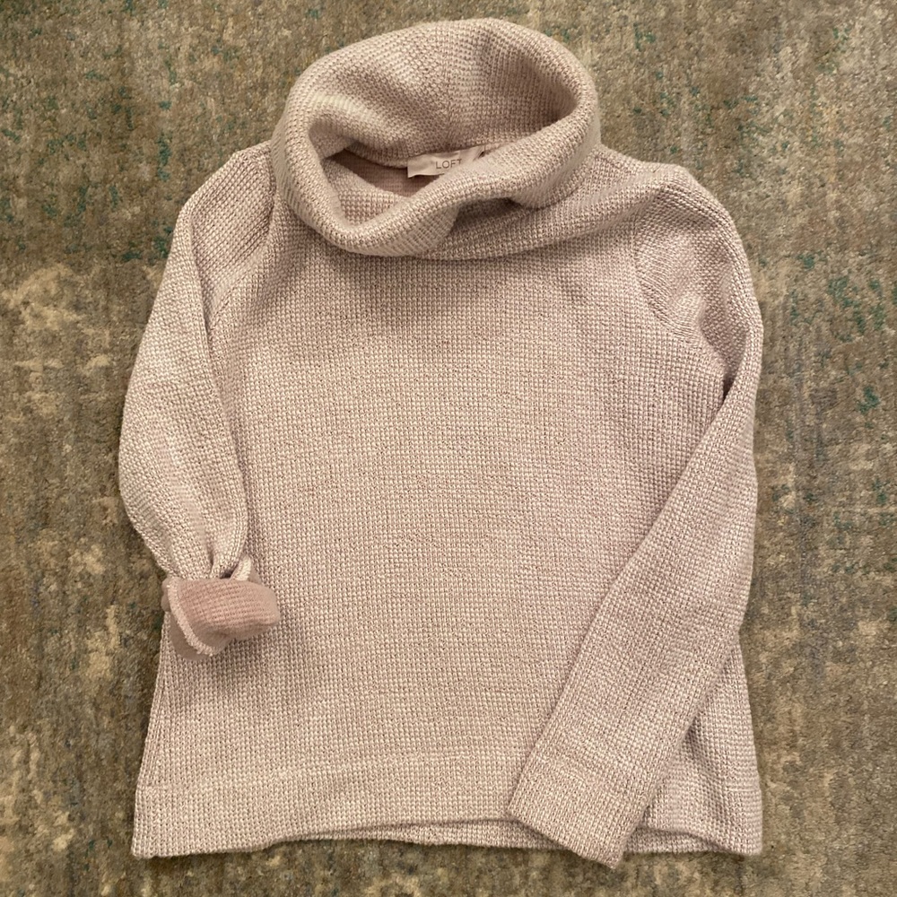 Blush waffle sweater -EUC